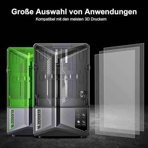 ELEGOO 5PCS PFA Release Film 3D Drucker Zubehör Ersatzteile für ELEGOO Saturn 2/Saturn 3/ Saturn 4 Ultra Resin 3D Drucker 273 x 176 mm x 0.127mm