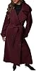 chouyatou Women's Winter Double Breasted Midi Long Wool Coat Business Casual Notch Lapel Winter Trench Coat with Belt