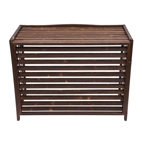Outdoor-Klimaanlagenabdeckung – Massivholz AC-Rack & Sichtschutzzaun für Terrasse, Garten, Balkon – freistehend Größenoptionen: 81 x 30 x 72 cm, 115 x 54 x 95 cm, 96 x 40 x 89 cm