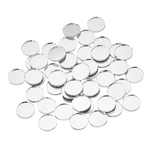 BANGHA Mosaique,Tesselles Mosaique 100pcs / lot Rond Mini Carreaux mosaïques Miroir Verre Autocollant Auto-adhésif pour Mur de Salle de Bain Bricolage Maison décoration Artisanat