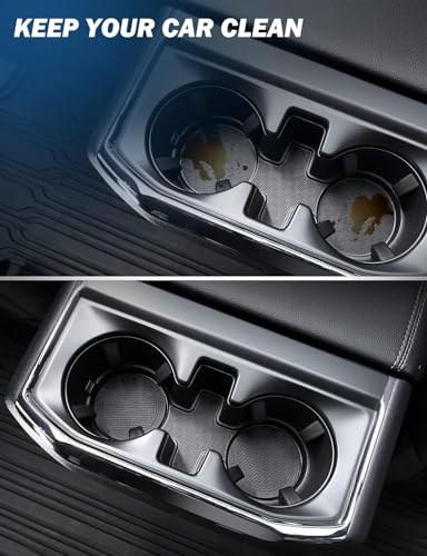 JOYTUTUS Car Cup Holder Coaster, 2 Pack Universal Anti-Slip Shockproof Car Coasters, 2.75 inch PVC Cup Holder Insert Coaster, Car Interior Accessories for Car, SUV, Truck (Black)