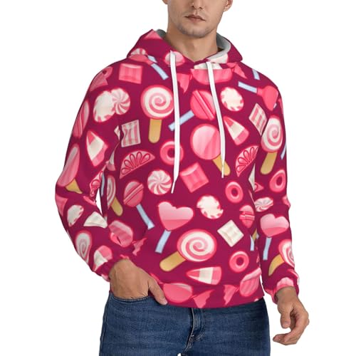 Sweat polaire classique homme rose à capuche chaud et confortable
