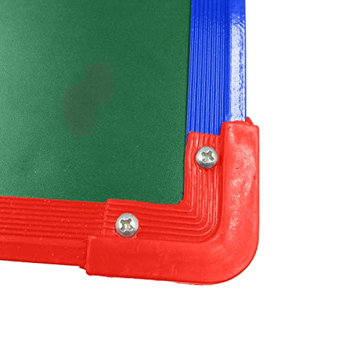 Image of Eduway Glossy Marker Surface 2 in 1 Whiteboard + Green Chalk Board Slate On Back Side, Best for Kids Learning and Office Use (Size:15x12 Inch | 38x30 cms)