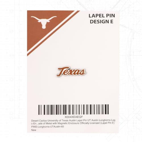 Image of Desert Cactus UT Austin Longhorns Magnetic Metal Lapel Pin (E)