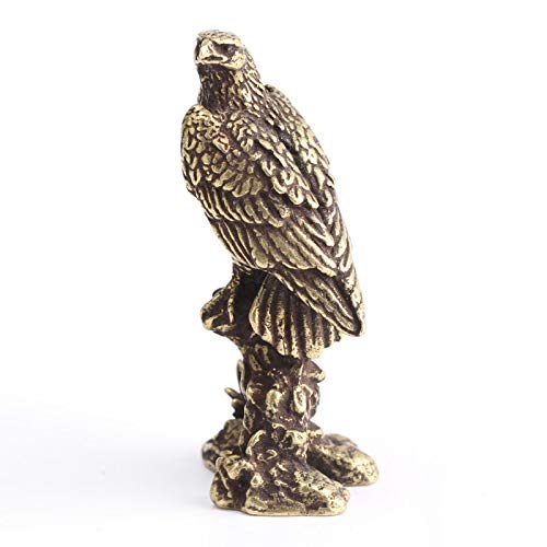 Figurine de faucon Fengshui en laiton pour salon et bureau chic
