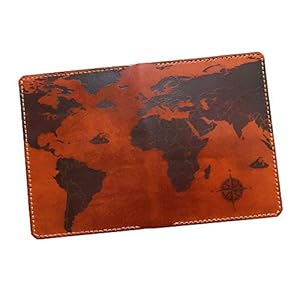World map vintage genuine leather handmade personalized Passport wallet cover holder Travel accessories