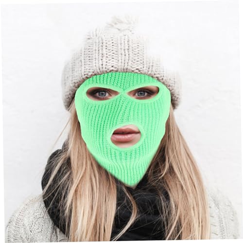 Holibanna Mascarilla de Ski de 3 Agujeros para Hombre y Mujer, Máscara Deportiva Cálida, Color Verde Claro miniatura 4