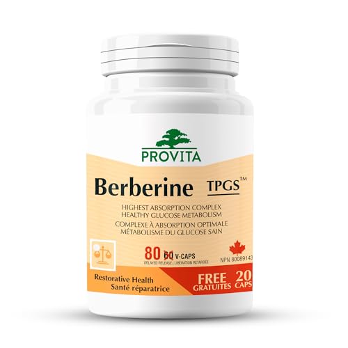 Berberine™ - Glucose Regulator by Provita | Blood Sugar Regulation, Activates AMPK for Potential Weight Loss | Delayed Release for Maximum Absorption | berberine 500mg | 80 Capsules