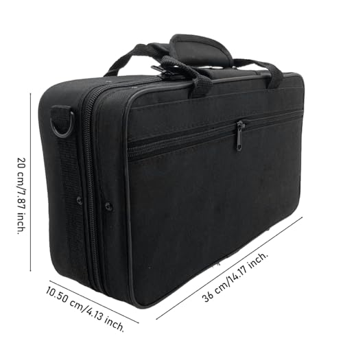 Clarinet Gig Storage Bag Clarinet Case Gig Bag Backpack Box Water-Resistant Foam Cotton Padded Clarinet Case Clarinet Carrying Bag with Adjustable Strap Clarinet Protection Accessories - Thumbnail 5