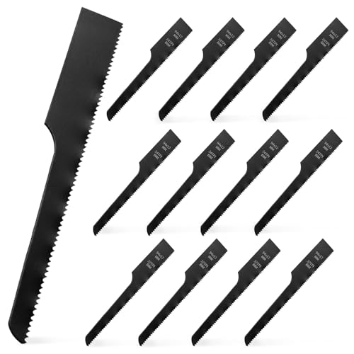 DBREAKS 12pcs Ersatz Sägeblätter druckluftsäge 4 x 18T, 4 x 24T, 4 x 32T Sägeblatt aus Kohlenstoffstahl, Luftsägeblatt für Druckluft Säge Schneidluftwerkzeug zum Stahl Aluminium Kunststoff Fiberglas