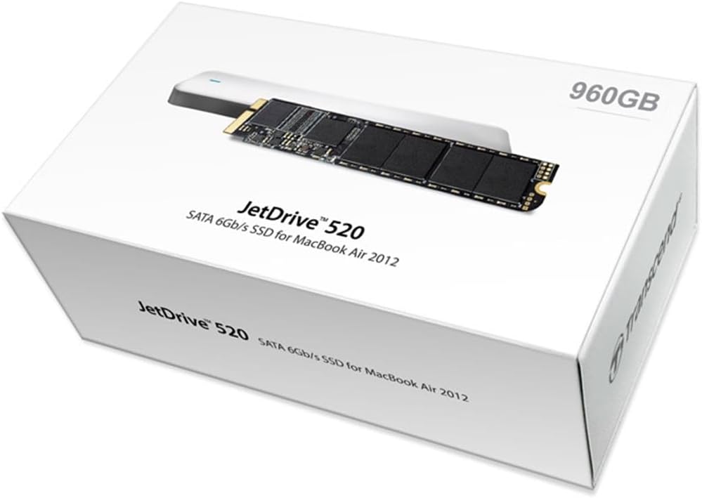 Transcend 960GB JetDrive 520 SATAIII 6Gb/s Solid State Drive Upgrade Kit for MacBook Air, Mid 2012 (TS960GJDM520)