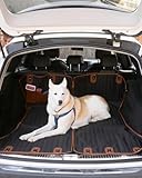 Owleys SUV Cargo Liner for Dogs, Waterproof Dog Cargo Cover for SUV with Hard Bottom, Non-Slip Trunk Liner with Bumper Flap, Mesh Window & Storage Pocket, Universal Fit