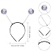 Bememo 2 Pairs Alien Glasses Silver Glasses with Rainbow Color Lens and 2 Pieces Antenna Headband Boppers for Adults and Favors