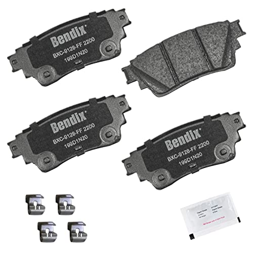 Image of Bendix Priority1 CFC2200 Ceramic Rear Brake Pads for INFINITI QX60 2023-2022, Mitsubishi Outlander 2023-2022, Nissan Altima 2024-2019, Kicks 2024-2021, Pathfinder 2024-2022, Rogue 2023-2022
