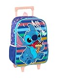 Mochila com Rodinha, Stitch, Grande, Azul, Luxcel