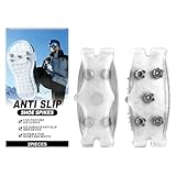 Pinzas para zapatos de hielo, 5 dientes, antideslizantes, para invierno, para senderismo, zapatos, botas, hielo, para escalada, pesca, montañismo, mochileros