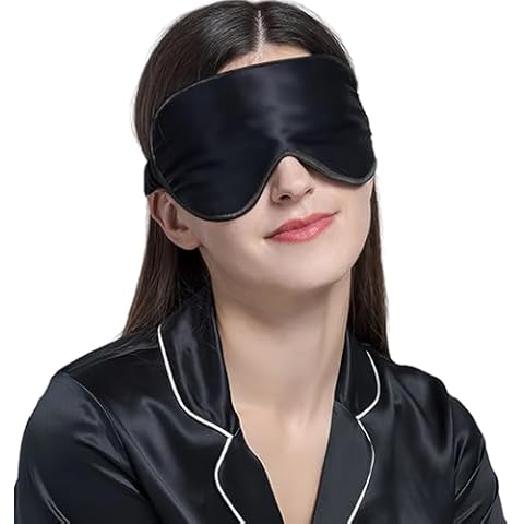 Eye Mask for Sleeping Adjustable Strap Satin Blindfold Soft Sleep Mask for Women and Men Cover