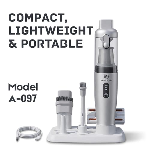 Image of Force24 Premium Vacuum Cleaner for Home & Car Use | 4 in 1 Cordless Vacuum Cleaner & Blower | HEPA Filter | Rechargeable 6000mAh | 3 Speed Suction Upto 18000PA | BLDC Motor | 1 Year Warranty (PREMIUM)
