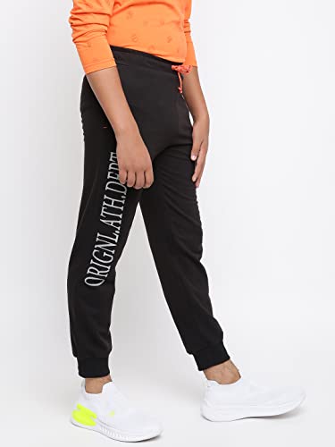 Image of Li'l Tomatoes Boys Drawstring Regular Fit Printed Cotton Trackpant Black