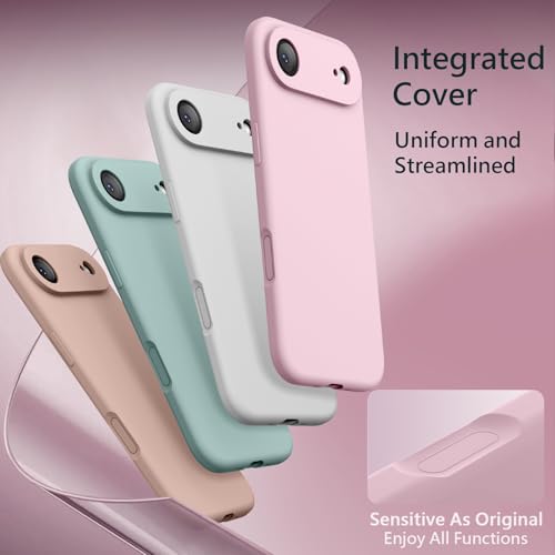 Image of FireNova Magnetic for iPhone Air Case, Compatible with MagSafe, [Integrated Silicone Camera Control Button] [Camera Protection] Microfiber Lining Phone Case for iPhone 17 Air, 6.5 inch, Chalk Pink