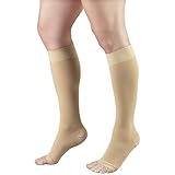 Truform 0865s, Compression Stockings, Below Knee, Open Toe, 20-30 mmHg, Short Length, Beige, X-Large