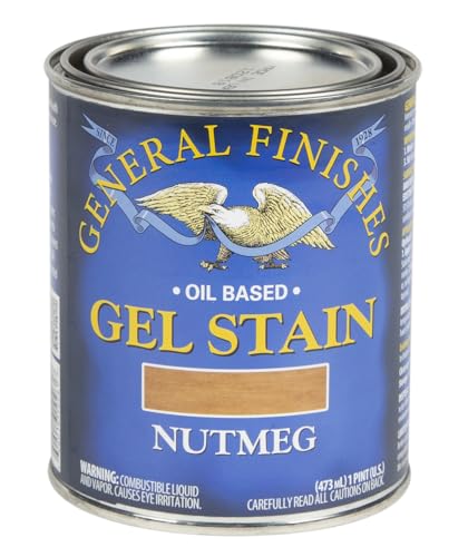 General Finishes Oil Base Gel Stain, 1 Pint, Nutmeg