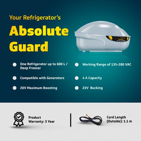 Image of V-Guard VG 100 Voltage Stabilizer for Refrigerator & Water Dispenser upto 600L (Range: 135-280 V; 4 A)