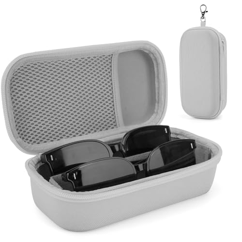 Image of Double Eyeglasses Case, Hard Shell Dual Glasses Case Travel Sunglasses Organizer for Men Women