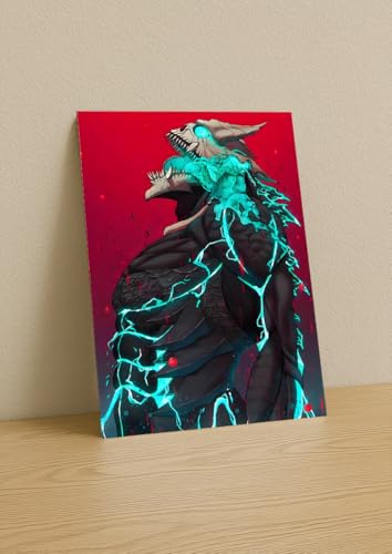 Image of NIJUKA Anime Printed A4 Size Metal sheet Poster For Home And Room Decoration | For Anime Art Fans Boys And Girls (Kaiju Roar)