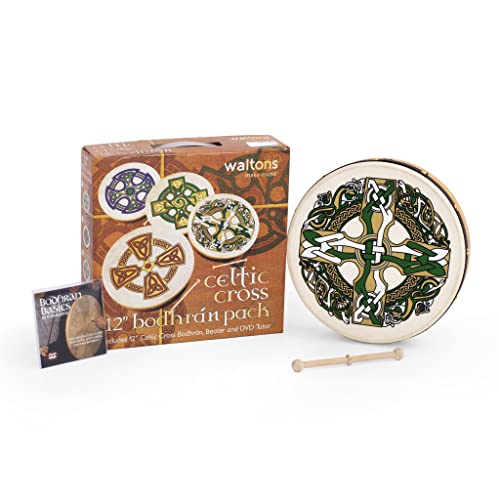 Bodhran avec croix gaélique 30,5 cm Percussion Plus pour animer vos soirées de musique celte