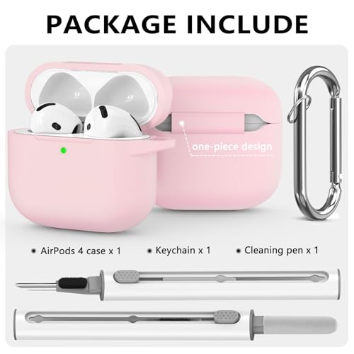 Image of Ljusmicker for AirPods 4 Case 2024 with Cleaner Kit,Light Pink