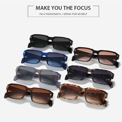 Lunettes de soleil rectangulaires tendance verres dégradés gris protection UV400