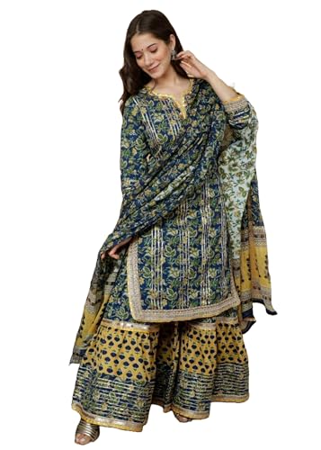 Tissu indien en coton pour femme style décontracté au mètre 572i