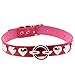 None Brand Punk Herz PU Leder Halloween Choker Herz Zubehör Coole Vintage Halskette Frauen Handmade Choker Halskette Goth