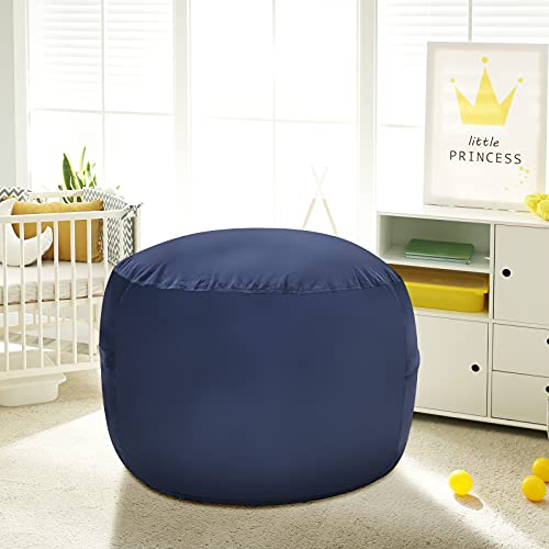 Giantex Bean Bag Chair, 3Ft Sponge Filled Floor Chair With Soft Microfiber Cover, Washable Zipped Lazy Sofa Chair, Recreational Room Nursery, Bedroom, Living Room, Office (Blue, 3 Ft) #TOP7