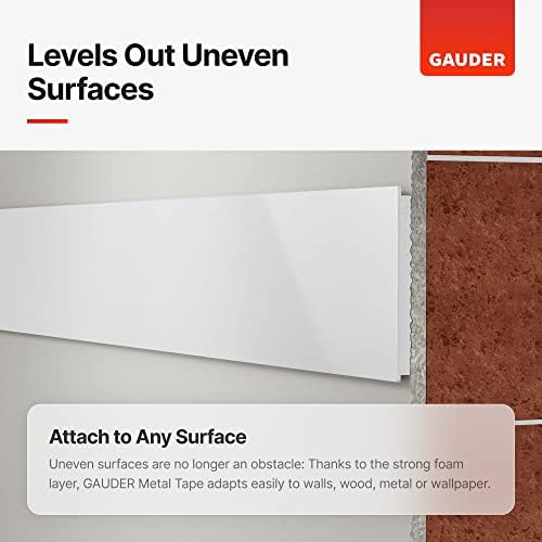 GAUDER Metal Tape Self Adhesive | Ferrous Tape for Magnets | Metallic Steel Strip