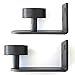 Barn Door Guide Stay Roller – Wall-Mounted, Flush to Floor – Classic Design – Ball-Bearing Roller – Black, cast Iron, Industrial Look – Adjustable for Doors Between 1.5” up to 3” Thick