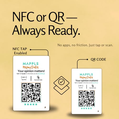 Mappls Review NFC Standee with NFC & QR Code by tinydabba - 5