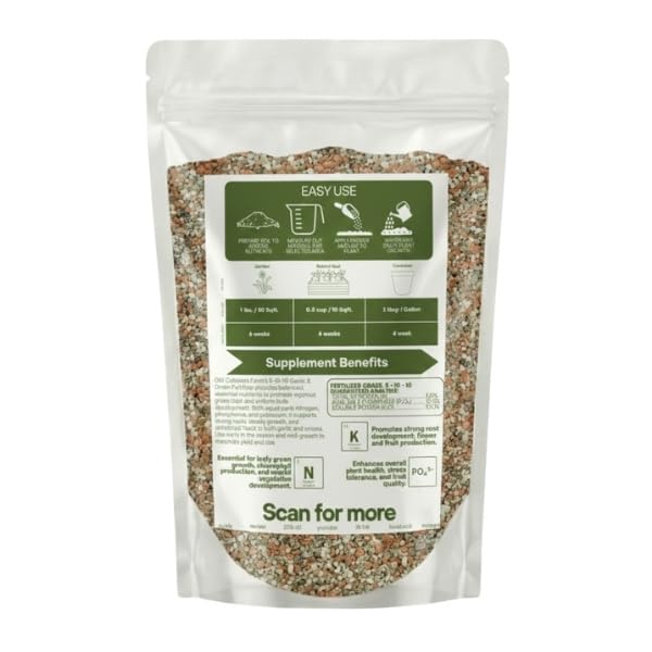 Old Cobblers Farm™ Wicked Growth Garlic + Onion Fertilizer–Nourishes Roots,Enhances Flavor, and Boosts Plant Health with Eco-friendly Slow-release Nutrients for Robust Growth (5/110/15/20 lbs) (15lbs)