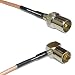 0.5 feet RG316 DVB TV Pal Male to DVB Pal Female Angle RF Pigtail Coaxial Cable