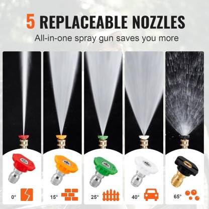 Image of metal Premium Pressure Washer Water Spray Gun With Quick Connector And Nozzle set Pressure Washer