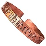 Tibetan Healing Copper Bracelet~ 100% Pure High Gauge Copper ~ Unisex Design ~ Effective Relief for Arthritis and Joint Pain (Mantra)