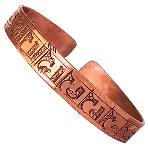 Juccini Tibetan Healing Copper Bracelet For Women & Men ~ High Grade Copper ~ Unisex Design ~ Effective Relief For Arthritis & Joint Pain (Mantra)