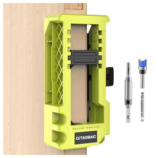 Green Door Hinge Jig, Door Hinge Router Template, Door Hinge Mortiser, Hinge Installation Kit Fits 3” to 5” Length and 1/4” or 5/8” Thickness.【Only Work on The Door not The jamb】