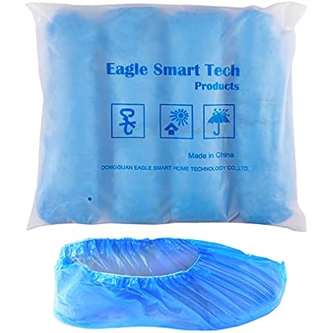 Haraqi 300 pcs Disposable Shoe Covers Indoor Waterproof Cleaning Overshoes Plastic Overshoes Cover