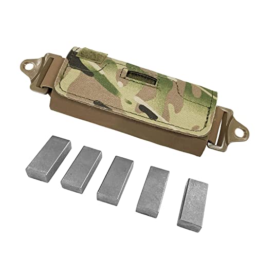 Sutekus Helmet Counterweight Tactical Helmet Balancing Weight Bag Counterbalance with Five Counter Blocks for OPS Fast BJ PJ MH (Camo)