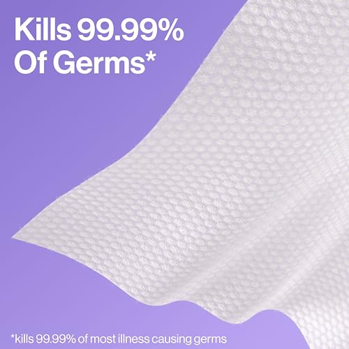 Image of The Honest Company Lavender Sanitizing Alcohol Wipes, Antibacterial with Aloe, Kills 99% of Germs, 15 Count