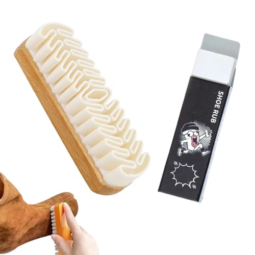 YUVKIN Set de Cepillos para Cuidado de Ante, Limpiador de Zapatos de Gamuza, Cepillo para Nubuck con Borrador, Herramienta de Limpieza para Zapatos y Bolsos de Ante y Nubuck