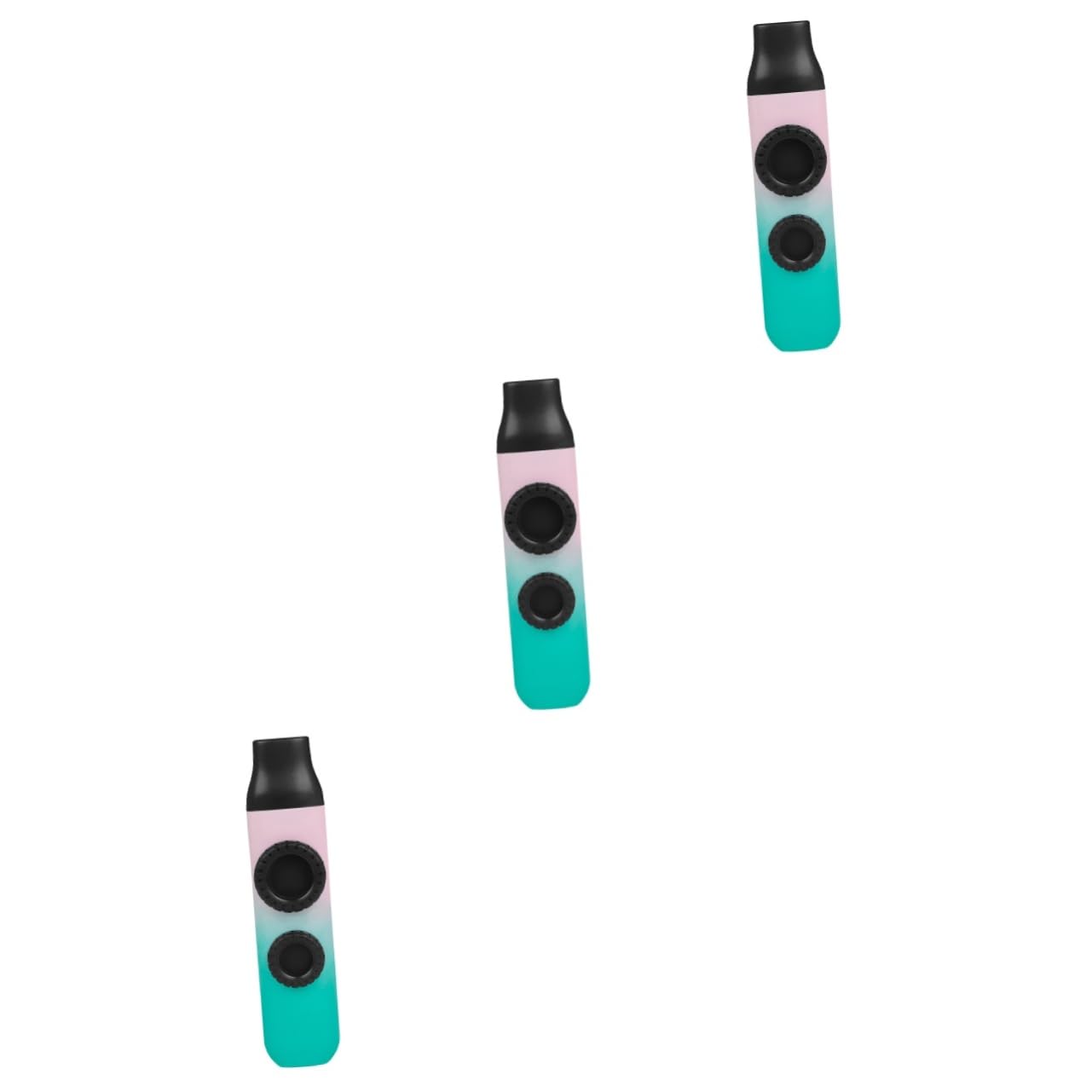 ibasenice 3juegos Kazoo Profesional De Doble Orificio Para Adultos Kazoo Portátil Color Gradiente Con Accesorios Para Acompañar Guitarra Ukelele y Violín
