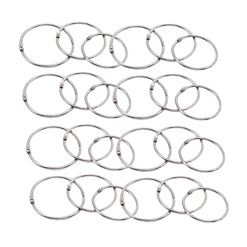 HOMSFOU 100Piezas Anillos Metal Encuadernación de Álbumes Calendarios y Manualidades DIY